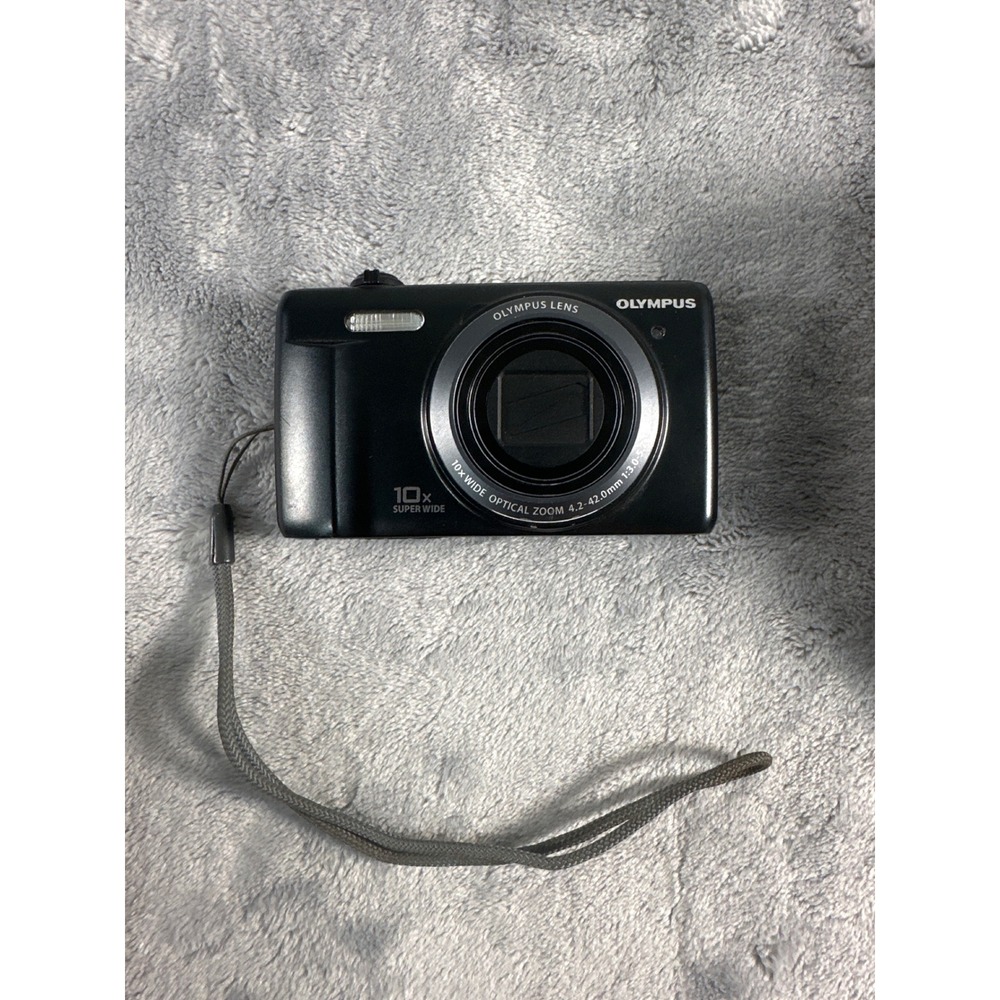 Olympus VR-350 Black 16MP Digital Camera 10x Optical Zoom Bundle with Box Case